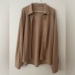 Tan button up jacket